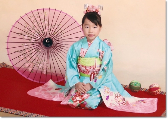7歳の七五三着物 水色