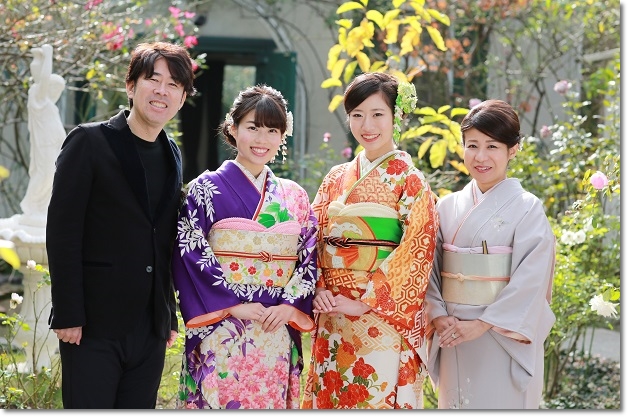 成人式 家族写真 ママ振り