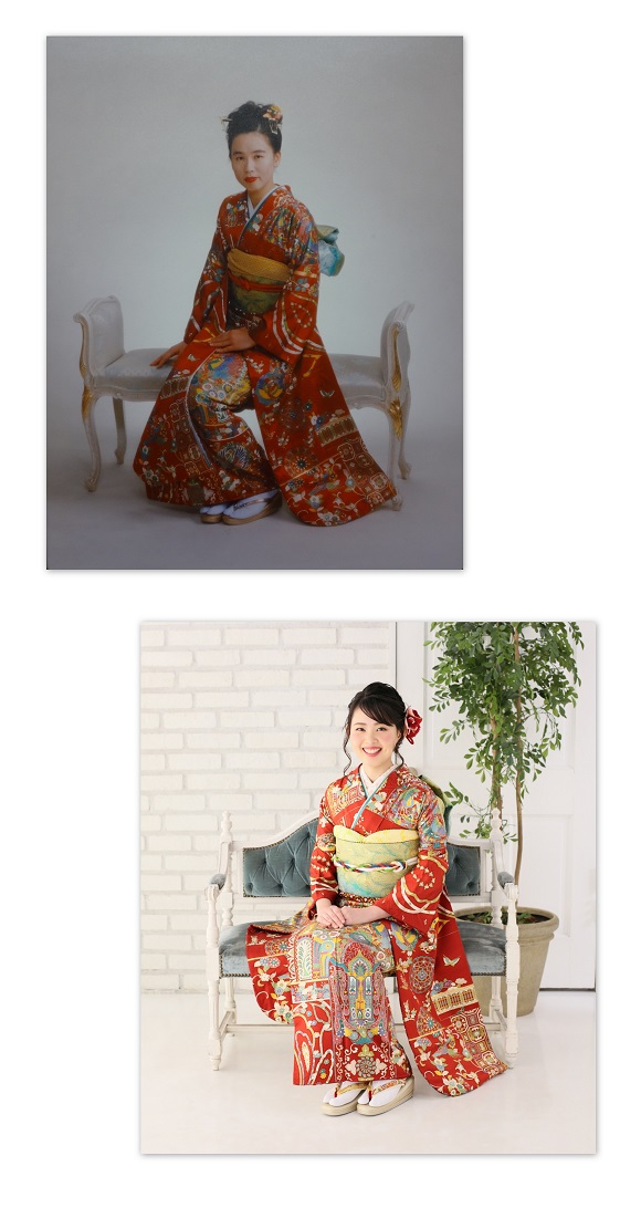 ママ振り 赤色 before after 写真