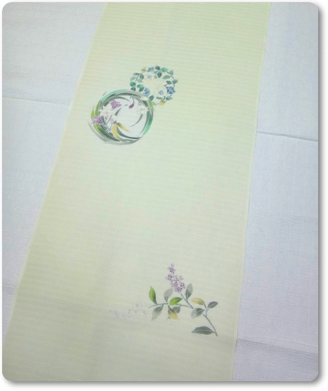  名古屋市 夏付下(絽)薄クリーム色