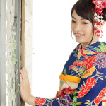 青の紅型振袖