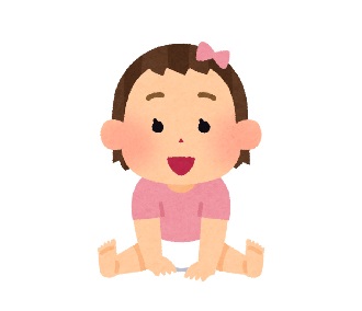 女の子赤ちゃんイラスト