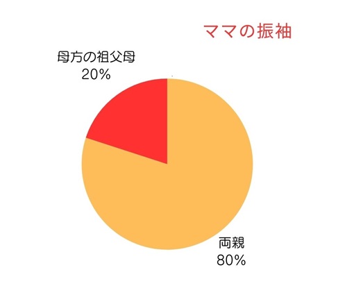 ママ振袖を成人式で着せる時のその費用は誰が負担するかの割合の円グラフ