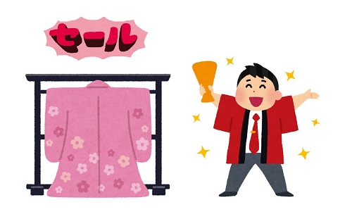 振袖展示会イラスト