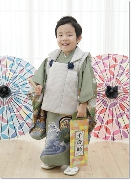 男の子3才七五三 白被布