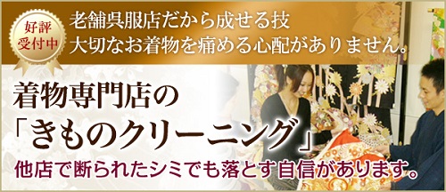 愛知県でママ振袖クリーニング 染み抜き「きものやまなか」
