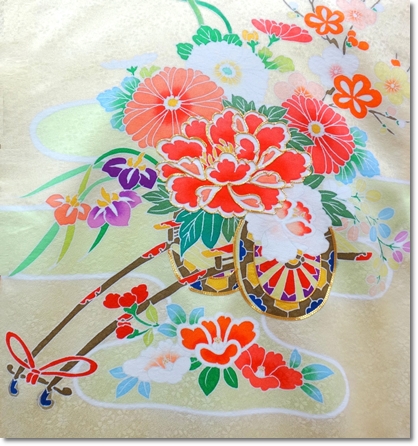 女の子産着 花車の柄と意味