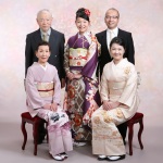 成人式の家族写真