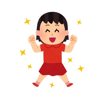 元気な女の子のイラスト