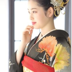 アンティーク引き振袖のヘアスタイル花嫁