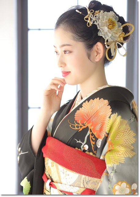 アンティーク引き振袖のヘアスタイル花嫁