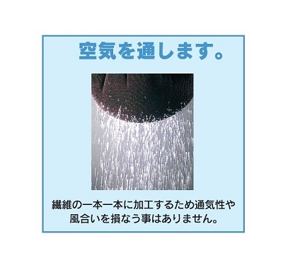 パールトーン加工の通気性