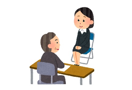 就職活動の面接のイラスト
