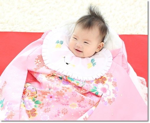 女の子お宮参り産着 祝い着
