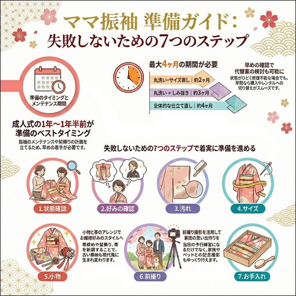 ママ振袖の準備方法 7つのステップ
